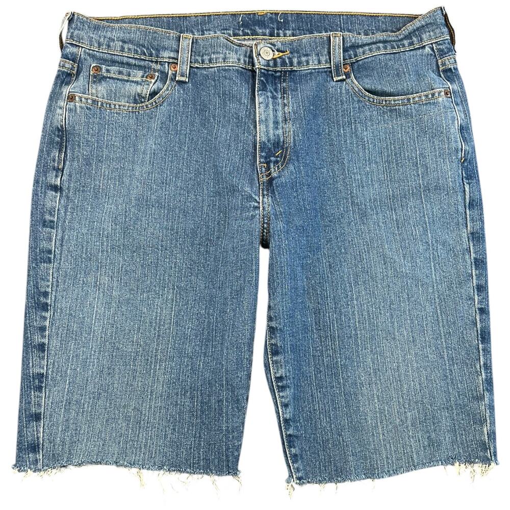 Vintage 2006 Levi’s 505 Women’s 14S Cutoff Bermuda Jorts Raw Hem Blue